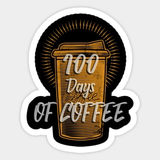 100 days of coffee Sticker